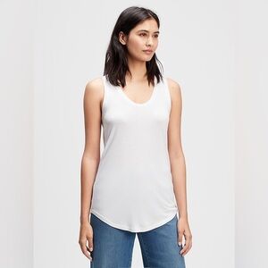 Lot of (2) GAP Luxe Tank Tops - White and Black, size L